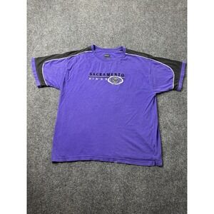 Mens Short Sleeve Pro Edge Sacramento Kings Purple Graphic T-Shirt, Size XL